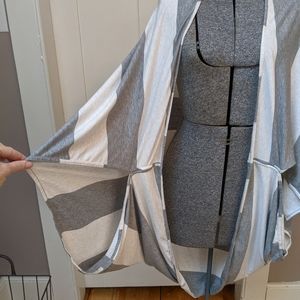 Lululemon striped, open front shawl / shrug / cocoon  shirt